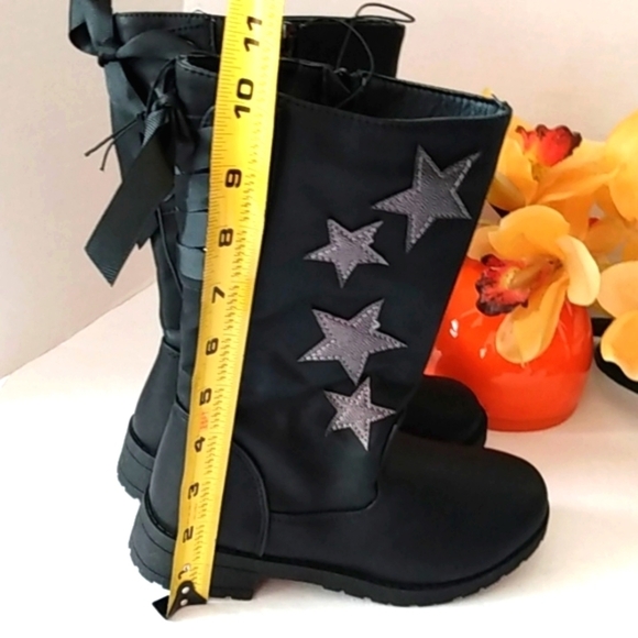 JESSICA CARLYLE GIRLS AMALI BLACK MOTO BOOTS SIZE 1 NWOT - Picture 16 of 16